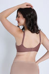 Zivame Freeform Padded Non Wired 3/4th Coverage Tshirt Bra - Dark Brown — thumbnail 3